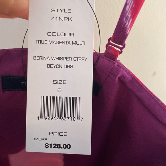 NWT French Connection Tropical Print Fit & Flare Mini Dress - Picture 4 of 5